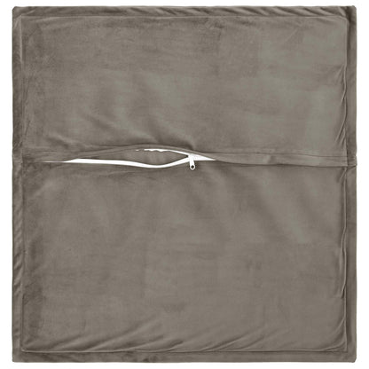 Cushion Cover 6 pcs HOUTEN Light Grey 60 x 60 cm Velvet