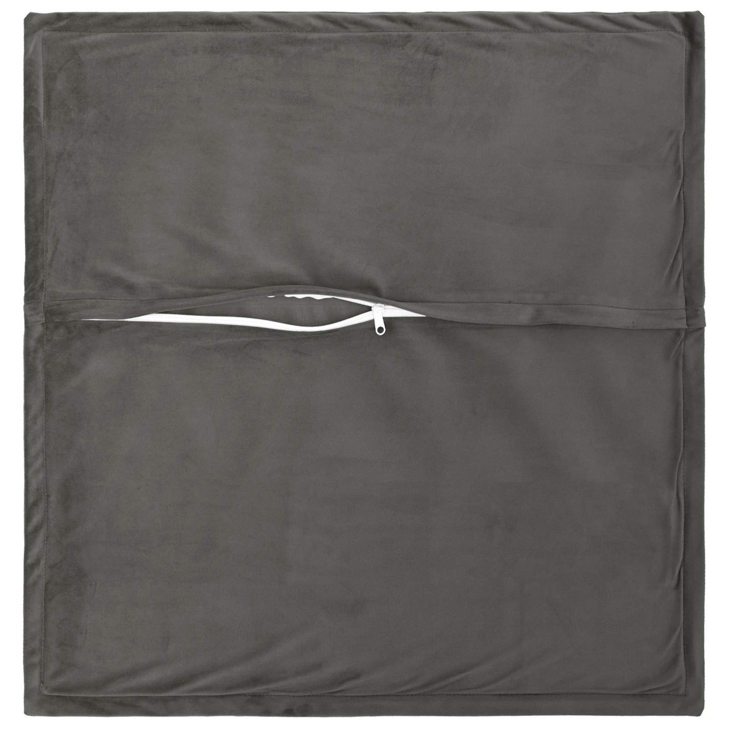 Cushion Cover 2 pcs HOUTEN Dark Grey 60 x 60 cm Velvet