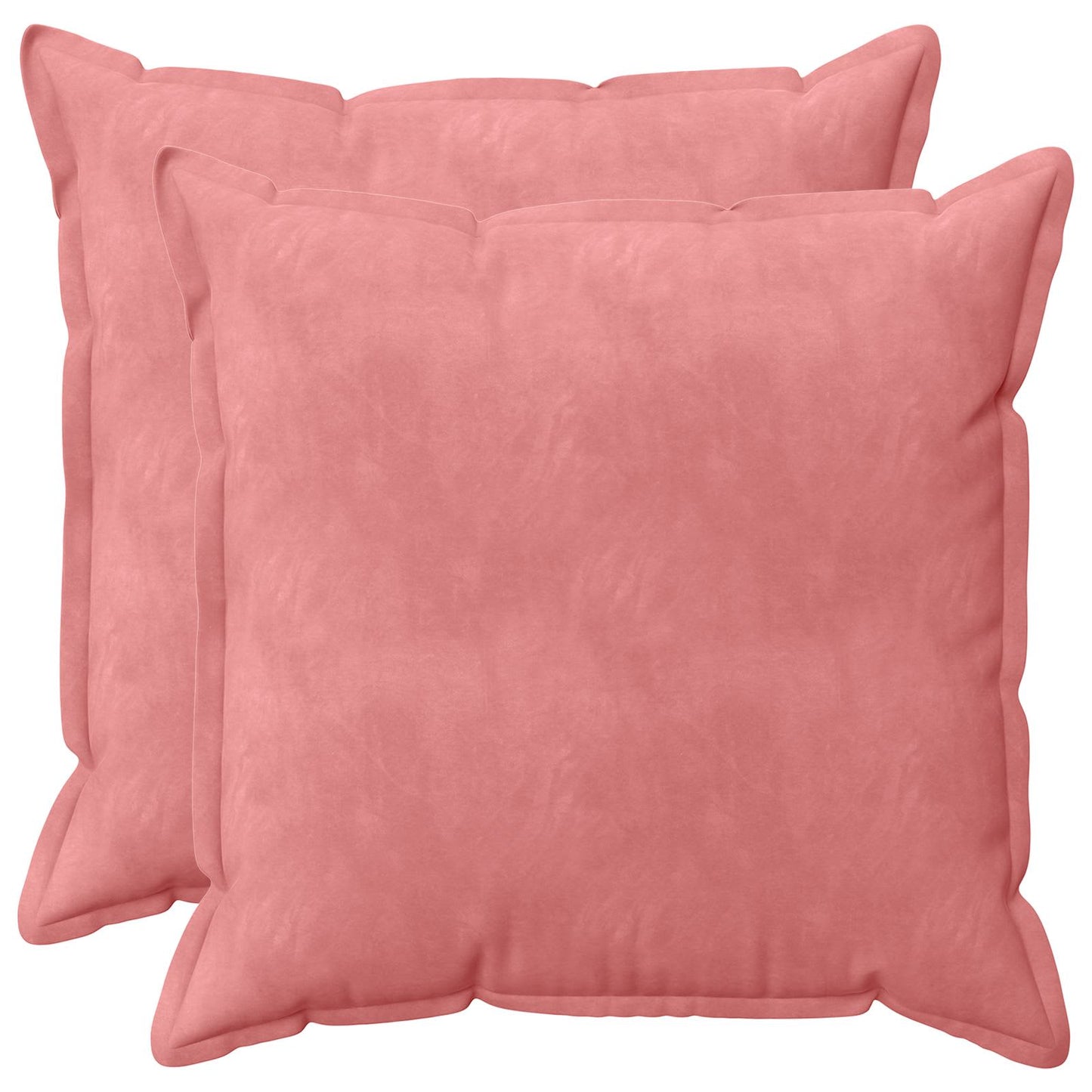 Cushion Cover 2 pcs HOUTEN Pink 60 x 60 cm Velvet