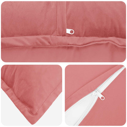 Cushion Cover 6 pcs HOUTEN Pink 60 x 60 cm Velvet
