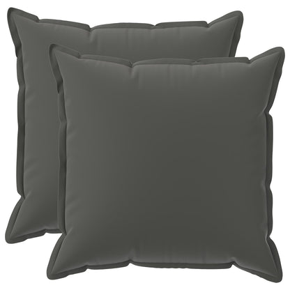 Cushion Cover 2 pcs HOUTEN Anthracite 60 x 60 cm Polyester