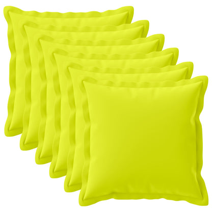 Cushion Cover 6 pcs HOUTEN Bright Green 60 x 60 cm Polyester