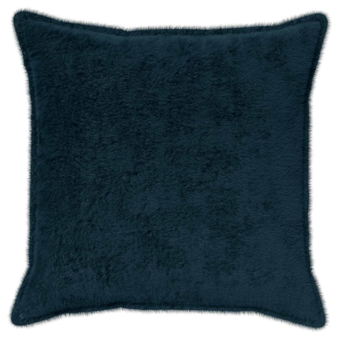 Cushion Cover 6 pcs HOUTEN Navy Blue 60 x 60 cm Faux Rabbit Fur