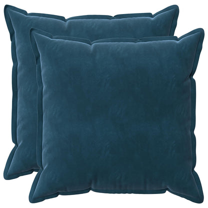 Cushion Cover 2 pcs HOUTEN Blue 65 x 65 cm Velvet