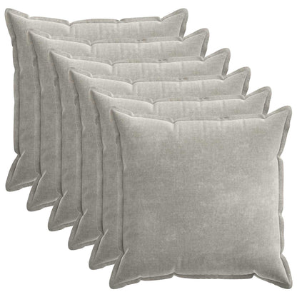 Cushion Cover 6 pcs HOUTEN Light Grey 65 x 65 cm