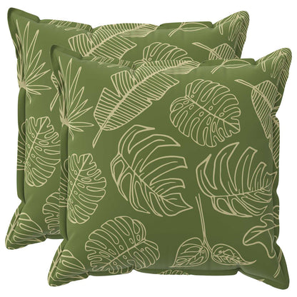 Cushion Cover 2 pcs HOUTEN Leaf Design 65 x 65 cm Polyester