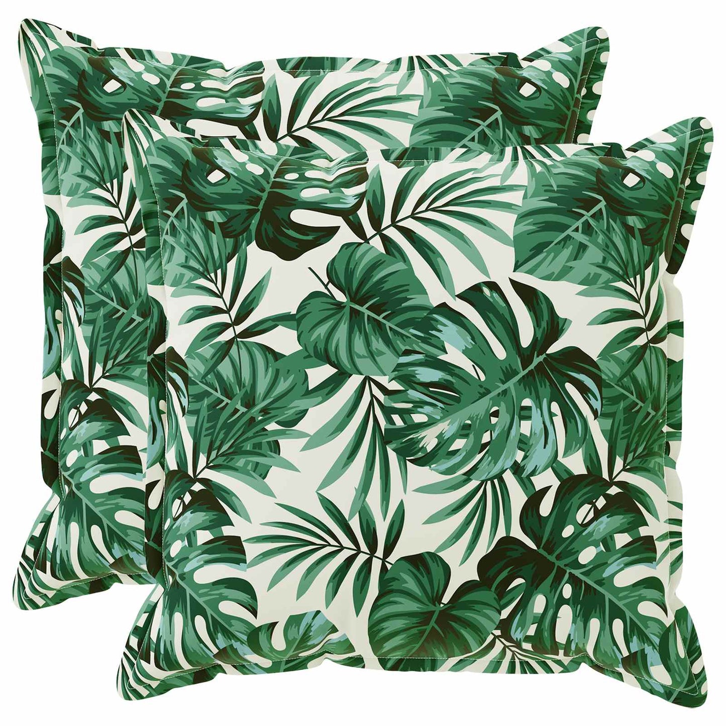 Cushion Cover 2 pcs HOUTEN Leaf Pattern 65 x 65 cm Polyester