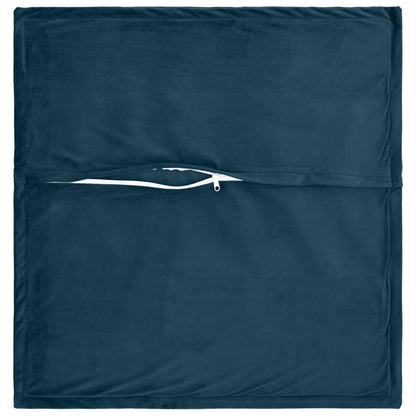 Cushion Cover 2 pcs HOUTEN Blue 70 x 70 cm Velvet