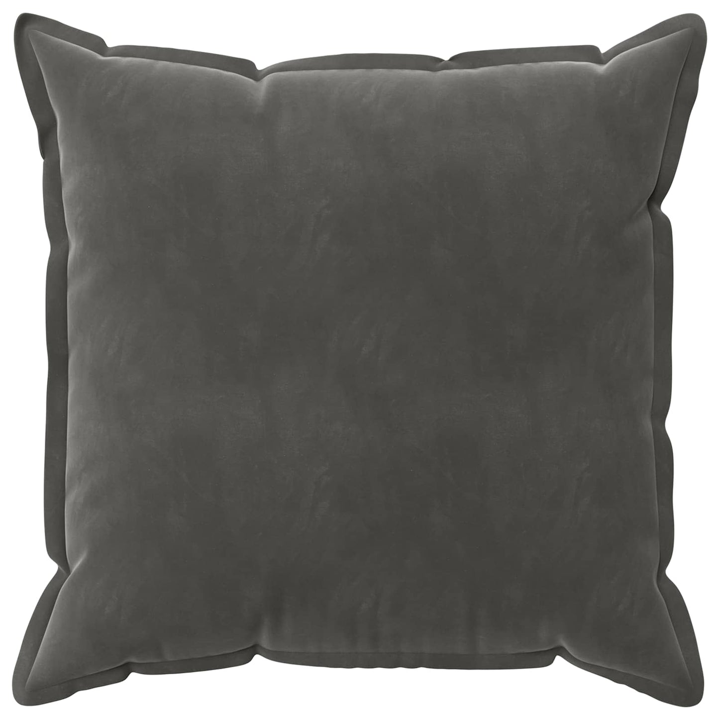 Cushion Cover 6 pcs HOUTEN Dark Grey 70 x 70 cm Velvet