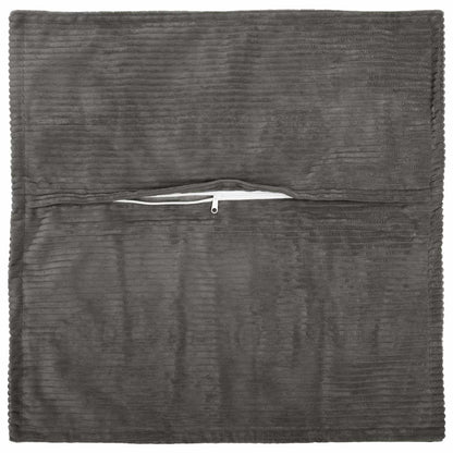 Cushion Cover 6 pcs HOUTEN Dark Grey 70 x 70 cm Corduroy