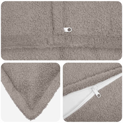 Cushion Cover 6 pcs HOUTEN Light Grey 70 x 70 cm Bouclé