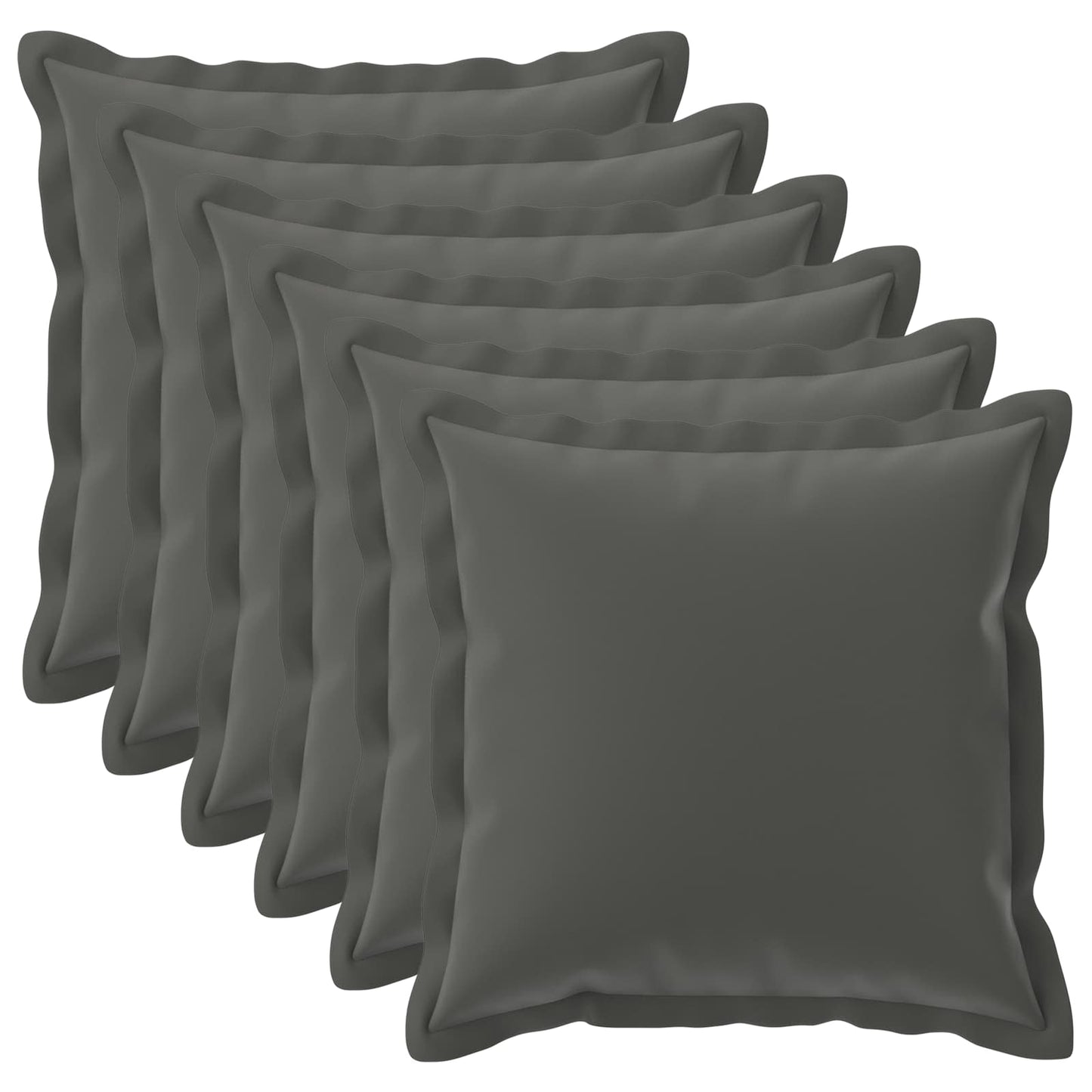 Cushion Cover 6 pcs HOUTEN Anthracite 70 x 70 cm Polyester