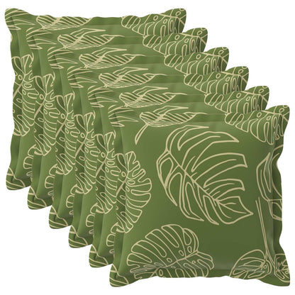 Cushion Cover 6 pcs HOUTEN Leaf Design 70 x 70 cm Polyester