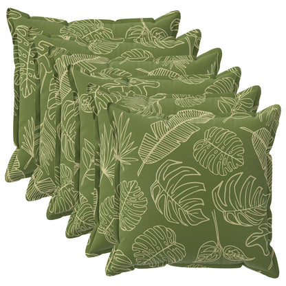 Cushion Cover 6 pcs HOUTEN Leaf Design 70 x 70 cm Polyester