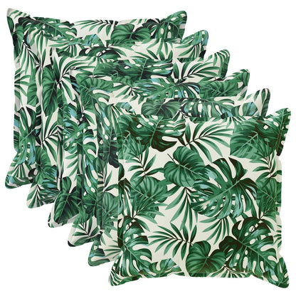 Cushion Cover 6 pcs HOUTEN Leaf Pattern 70 x 70 cm Polyester