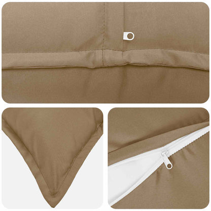 Cushion Cover 2 pcs HOUTEN Taupe 70 x 70 cm Polyester