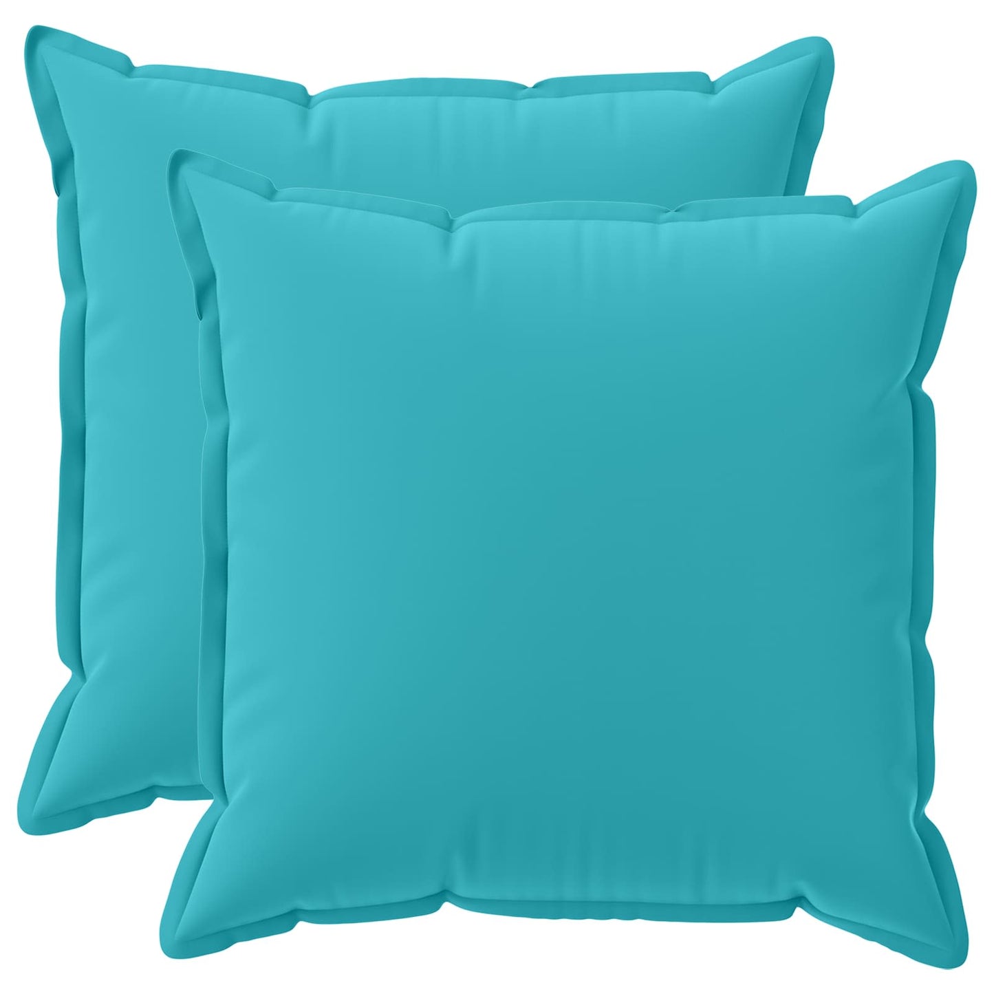Cushion Cover 2 pcs HOUTEN Turquoise 70 x 70 cm Polyester
