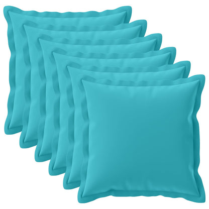 Cushion Cover 6 pcs HOUTEN Turquoise 70 x 70 cm Polyester