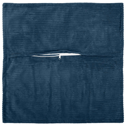 Cushion Cover 6 pcs HOUTEN Navy Blue 80 x 80 cm Corduroy