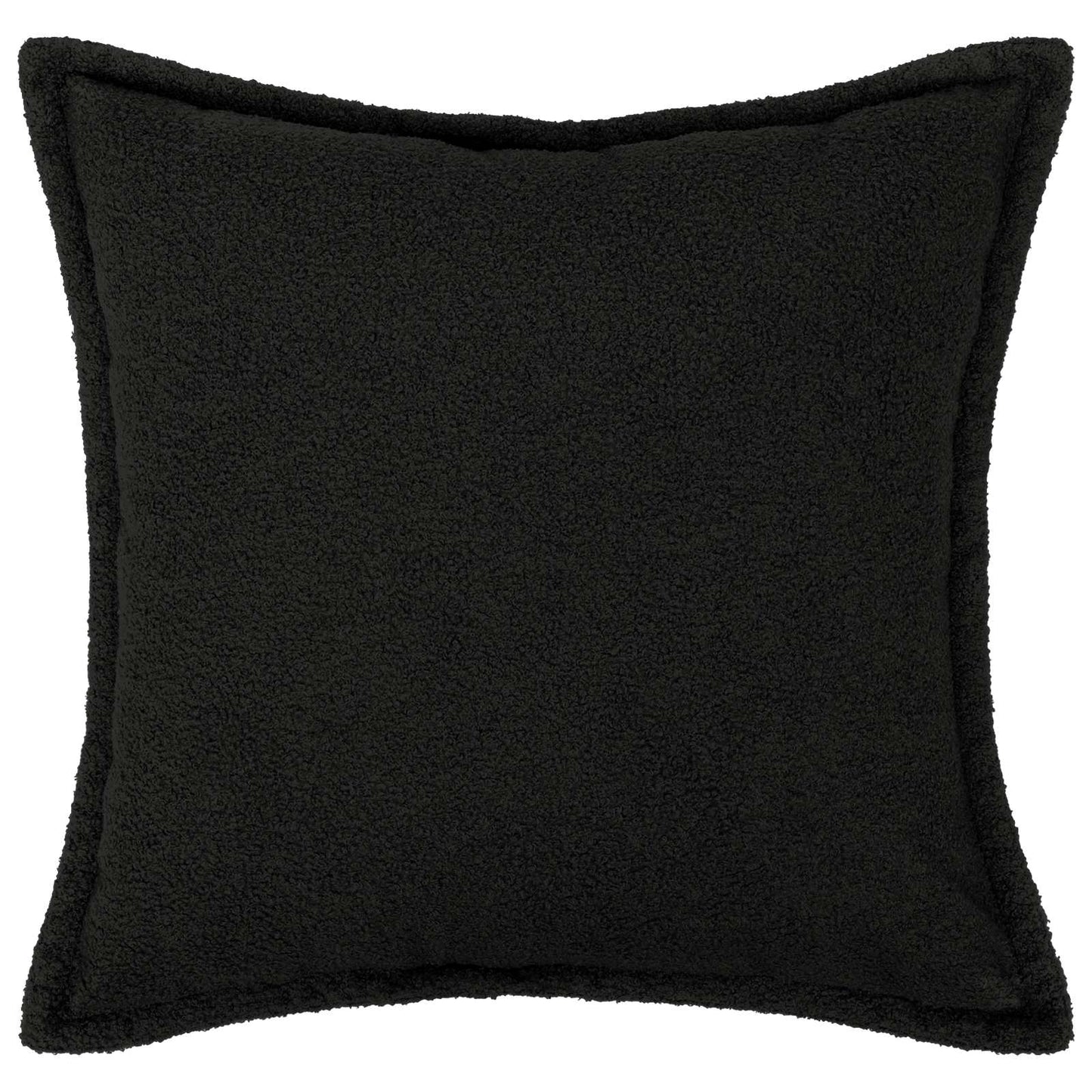 Cushion Cover 2 pcs HOUTEN Black 80 x 80 cm Bouclé