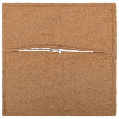 Cushion Cover 2 pcs HOUTEN Beige 80 x 80 cm Bouclé