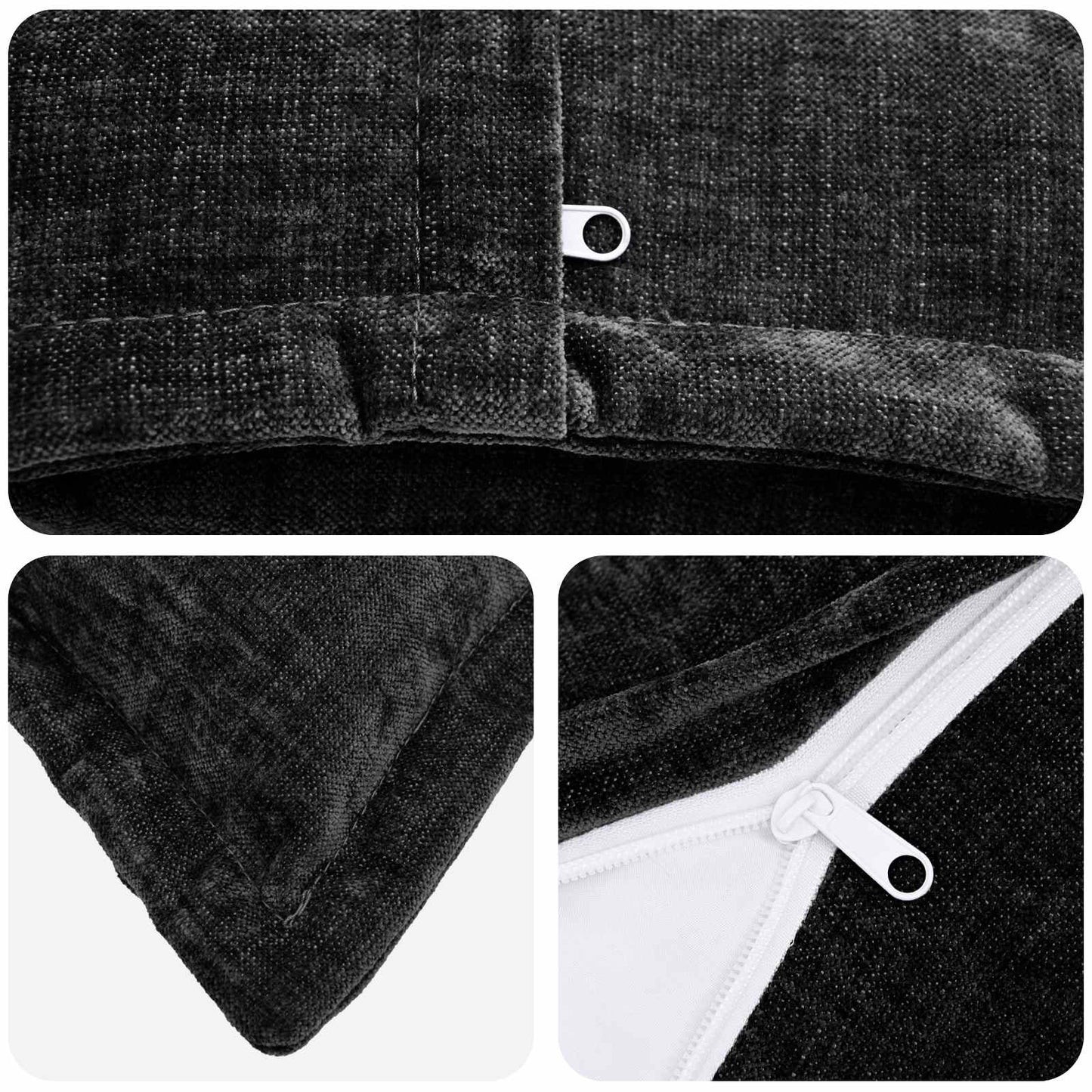 Cushion Cover 6 pcs HOUTEN Anthracite 80 x 80 cm