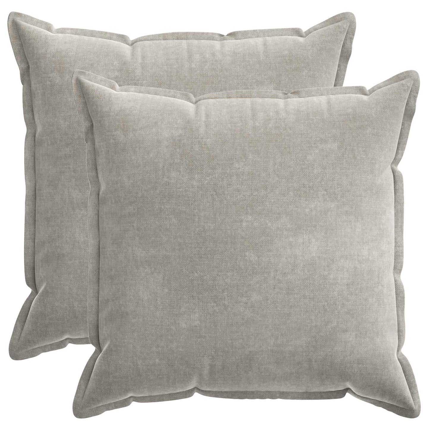 Cushion Cover 2 pcs HOUTEN Light Grey 80 x 80 cm