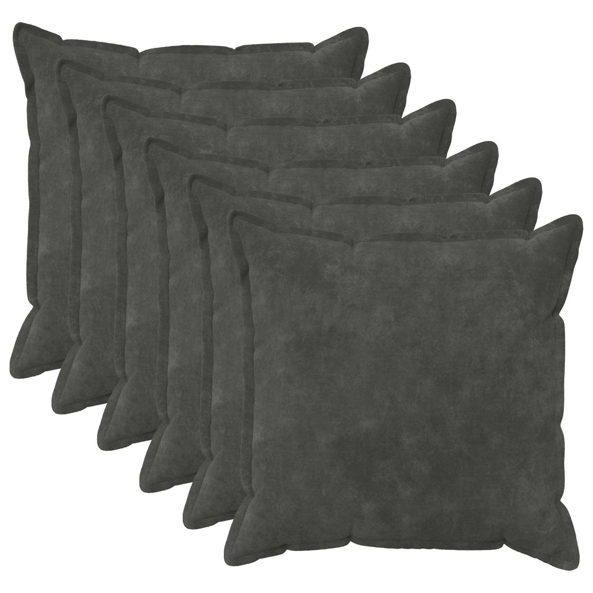 Cushion Cover 6 pcs HOUTEN Anthracite 80 x 80 cm