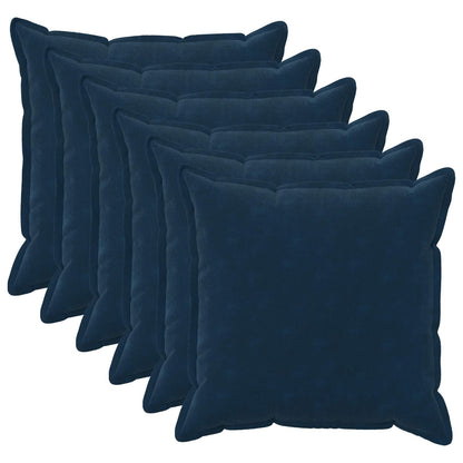 Cushion Cover 6 pcs HOUTEN Blue 80 x 80 cm Microfiber Fleece