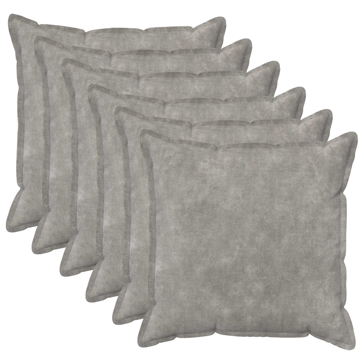 Cushion Cover 6 pcs HOUTEN Light Grey 80 x 80 cm