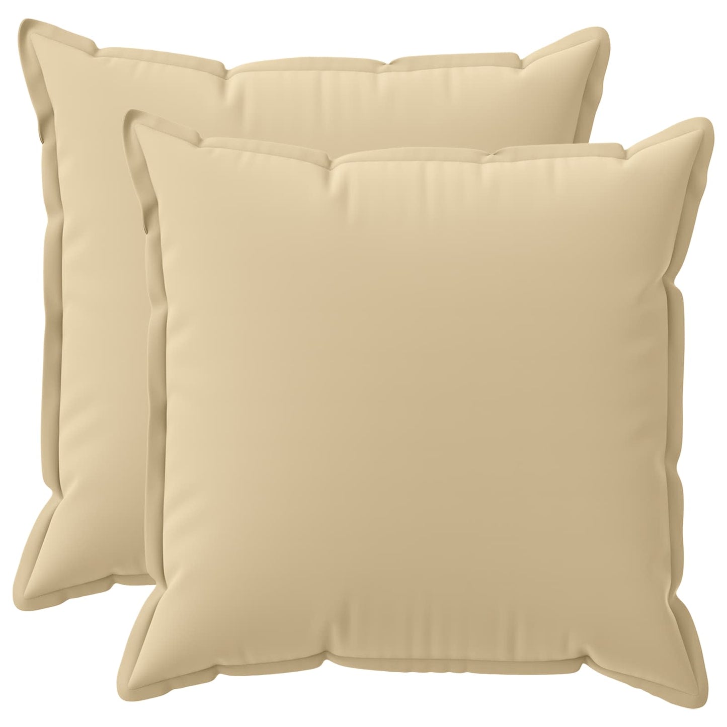 Cushion Cover 2 pcs HOUTEN Beige 80 x 80 cm Polyester