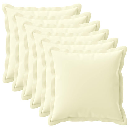 Cushion Cover 6 pcs HOUTEN Cream 80 x 80 cm Polyester