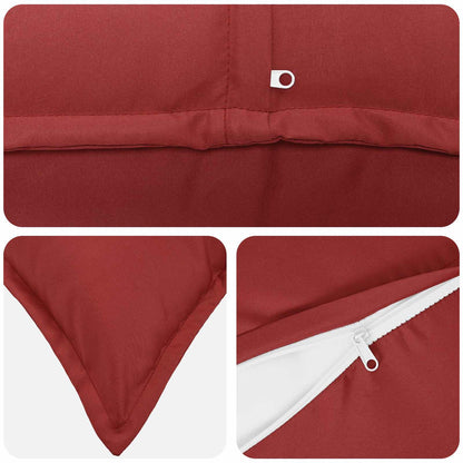 Cushion Cover 2 pcs HOUTEN Wine Red 80 x 80 cm Polyester