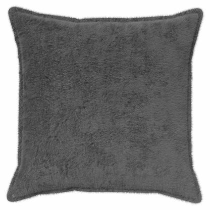 Cushion Cover 6 pcs HOUTEN Dark Grey 80 x 80 cm Faux Rabbit Fur