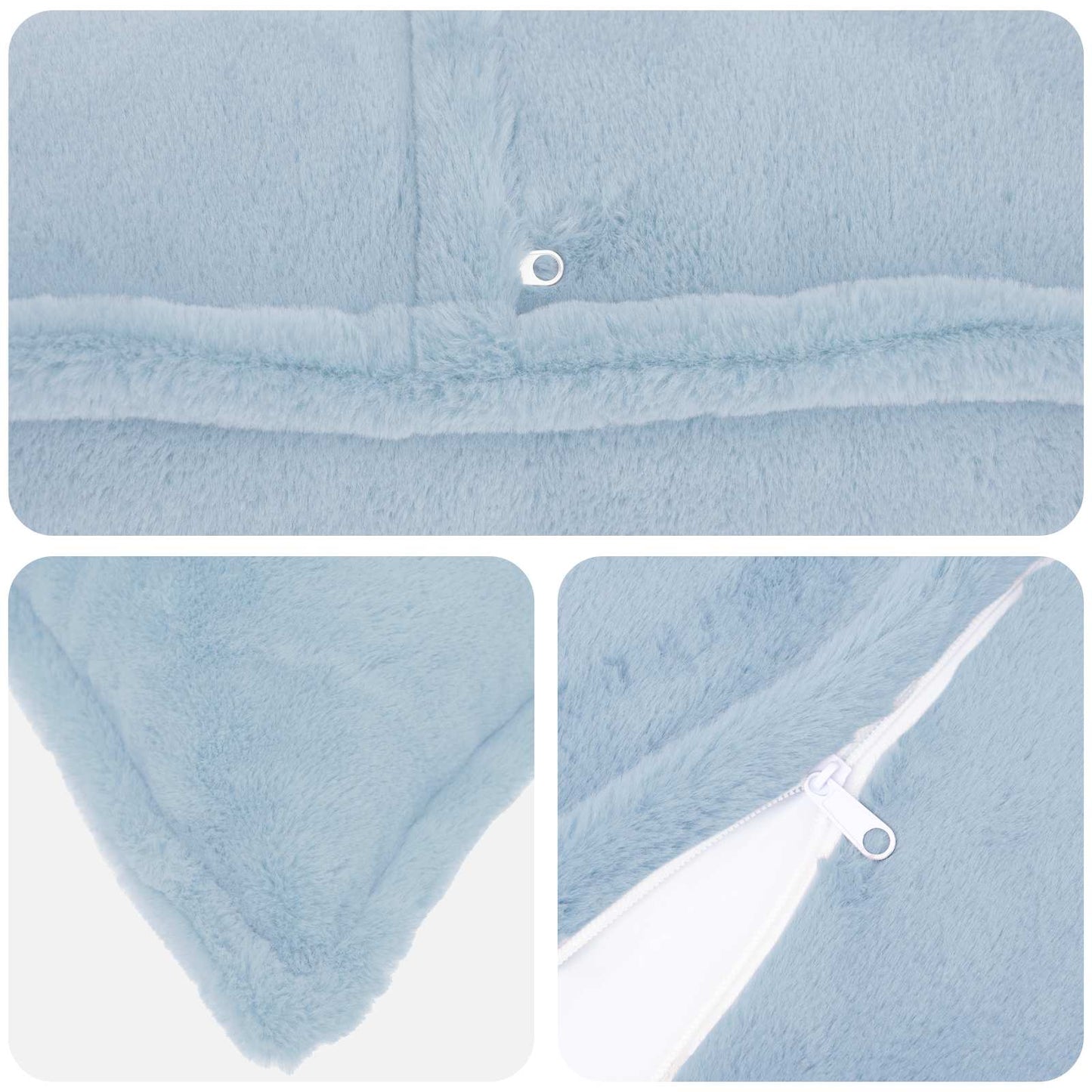 Cushion Cover 2 pcs HOUTEN Light Blue 80 x 80 cm