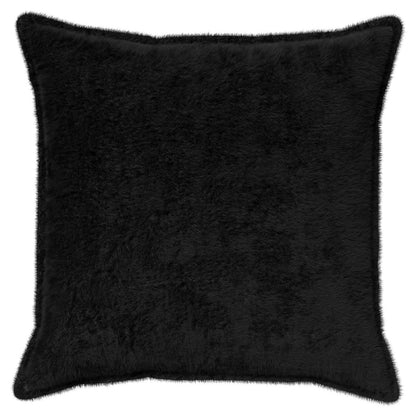 Cushion Cover 2 pcs HOUTEN Black 80 x 80 cm Faux Rabbit Fur
