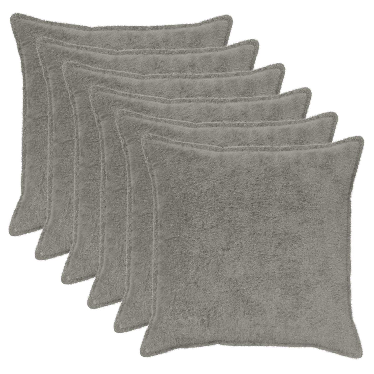Cushion Cover 6 pcs HOUTEN Light Grey 80 x 80 cm