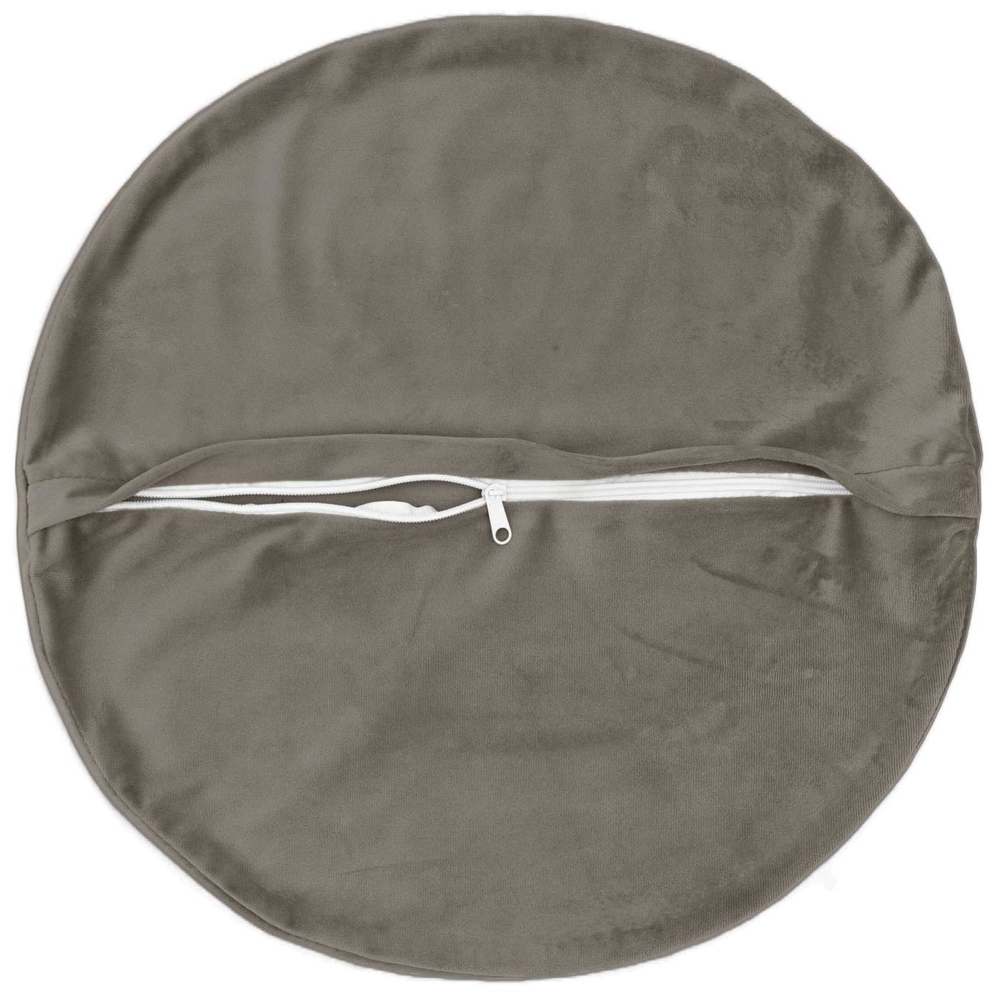 Cushion Cover 6 pcs HEERLEN Light Grey Ø 30 cm Velvet