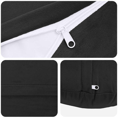 Cushion Cover 2 pcs HEERLEN Black Ø 30 cm Velvet