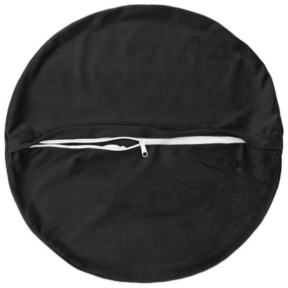 Cushion Cover 6 pcs HEERLEN Black Ø 30 cm Velvet