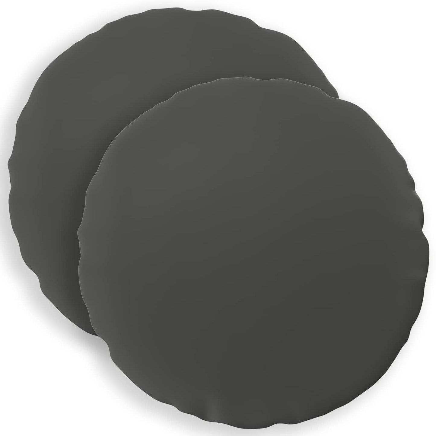 Cushion Cover 2 pcs HEERLEN Anthracite Ø 30 cm Polyester