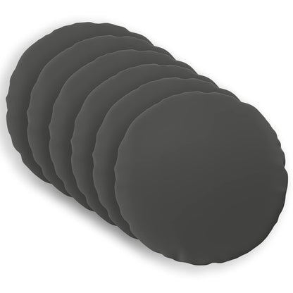Cushion Cover 6 pcs HEERLEN Anthracite Ø 30 cm Polyester