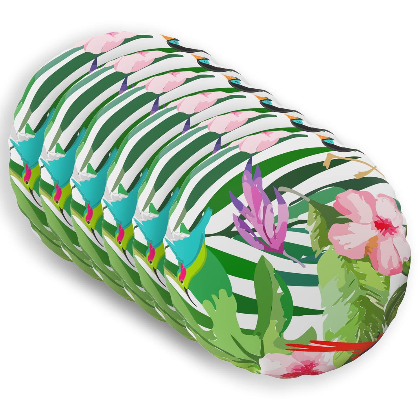 Cushion Cover 6 pcs HEERLEN Black Ø 30 cm Polyester