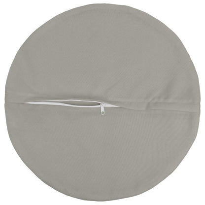 Cushion Cover 2 pcs HEERLEN Grey Ø 30 cm Polyester