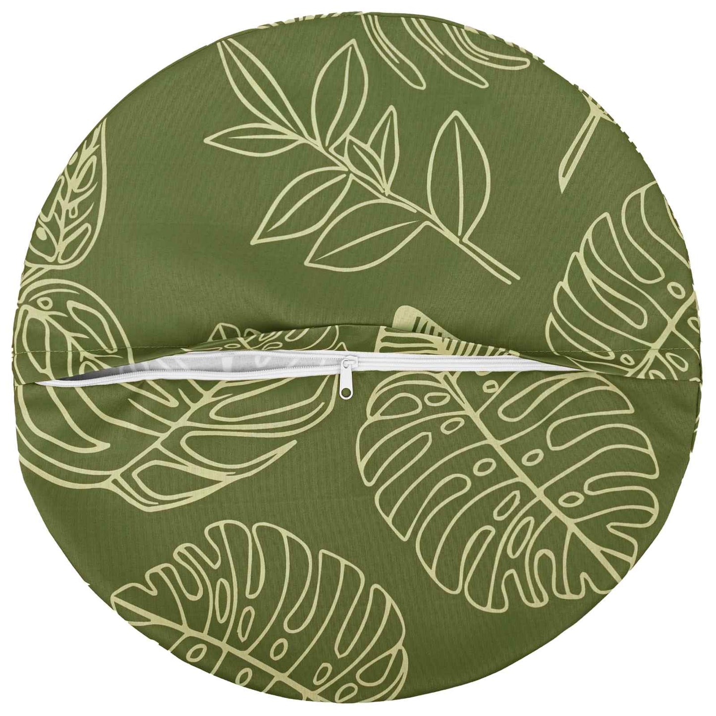 Cushion Cover 6 pcs HEERLEN Leaf Design Ø 30 cm Polyester