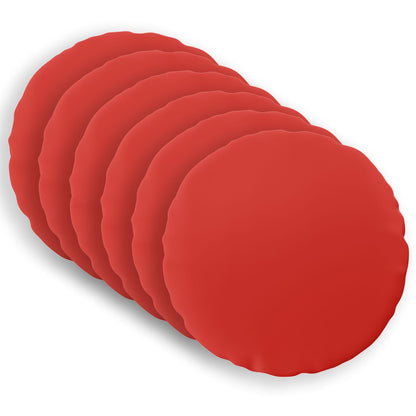 Cushion Cover 6 pcs HEERLEN Red Ø 30 cm Polyester
