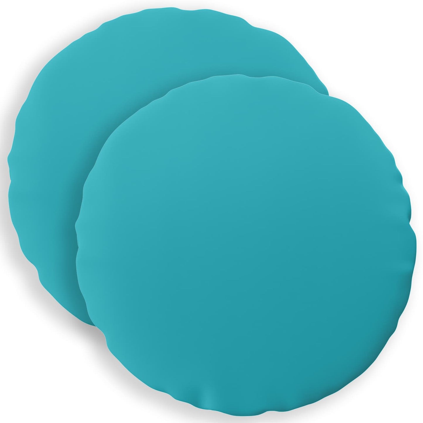 Cushion Cover 2 pcs HEERLEN Turquoise Ø 30 cm Polyester