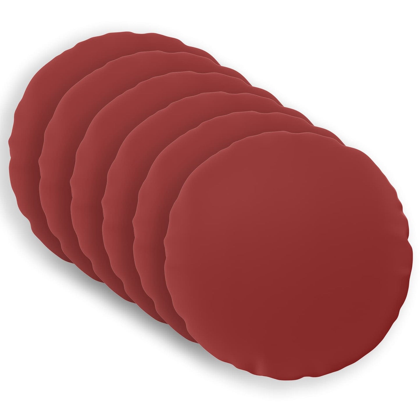 Cushion Cover 6 pcs HEERLEN Wine Red Ø 30 cm Polyester