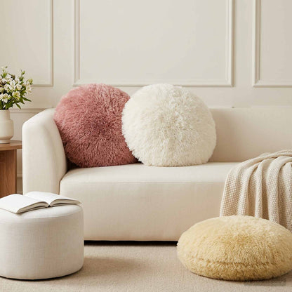 Cushion Cover 2 pcs HEERLEN Pink Ø 30 cm PV Fleece