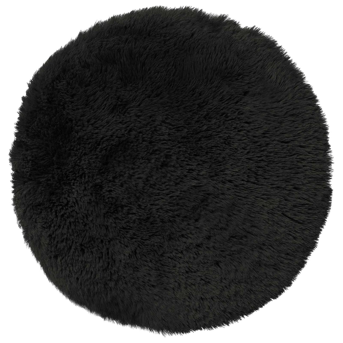 Cushion Cover 6 pcs HEERLEN Black Ø 30 cm PV Fleece